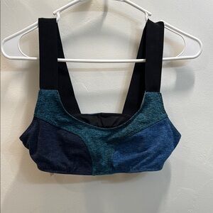 Free People Blue and Black Sports Bra - No Pads